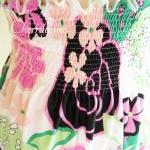 Smocked High Waisted Skirt ..