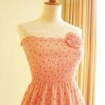 Summer Dress Pink Floral Pr..
