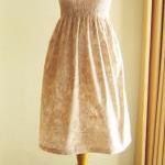 Smocked Dress Light Brown J..