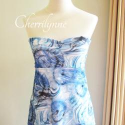 Strapless Tube Dress Made of Unique Jersey Fabric